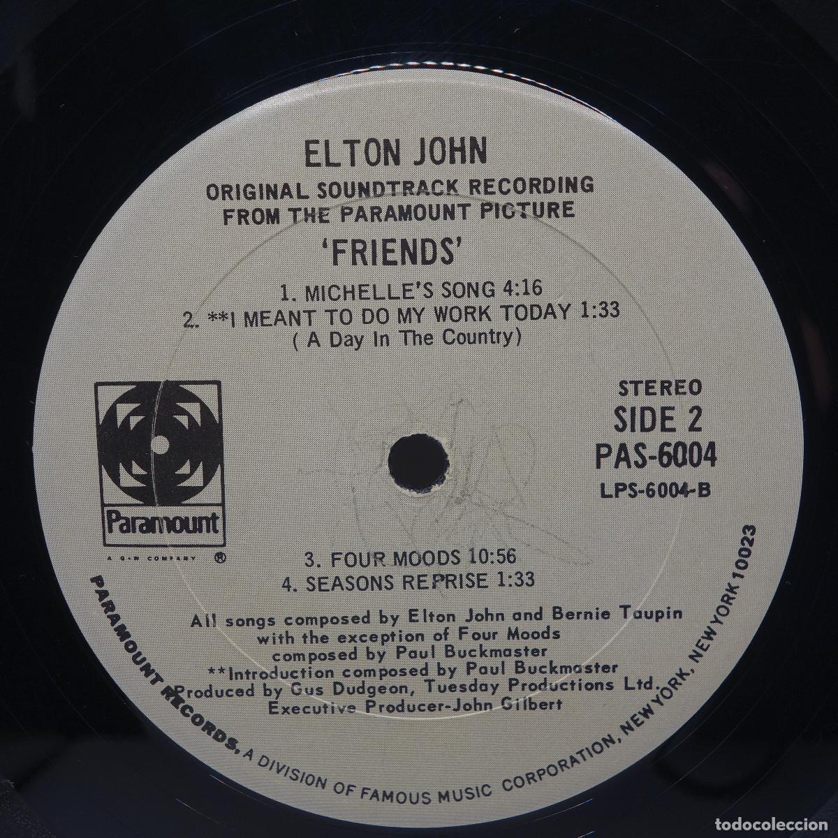 Discos de vinilo: ELTON JOHN - FRIENDS - Foto 8