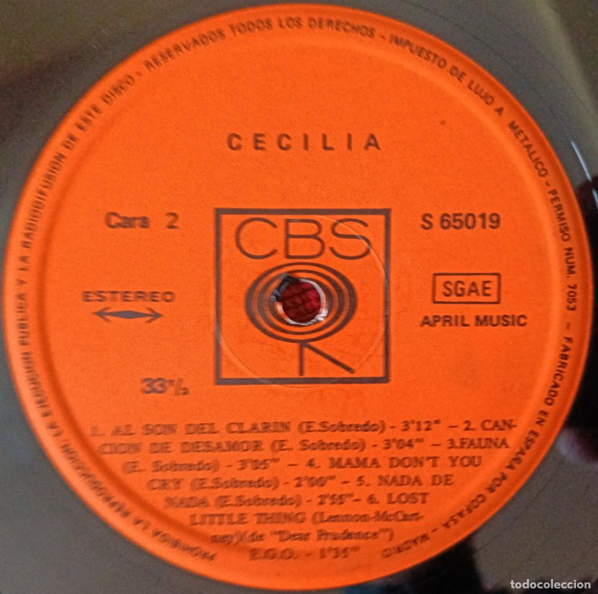 Discos de vinilo: CECILIA ** Cecilia ** VINILO LP ORIGINAL 1972 - Foto 4