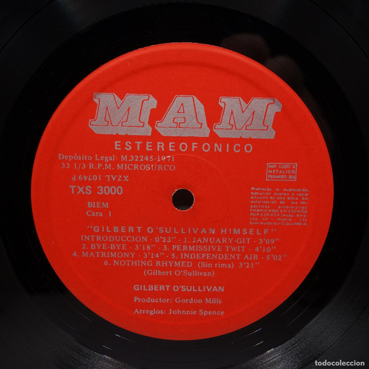 Discos de vinilo: GILBERT OSULLIVAN - HIMSELF - Foto 6