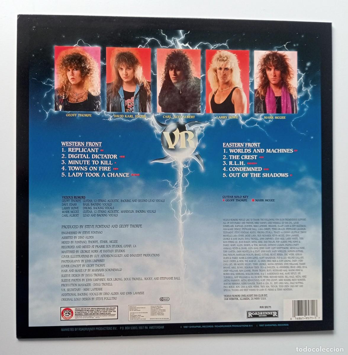 Discos de vinilo: LP VICIOUS RUMORS - DIGITAL DICTATOR - Foto 2