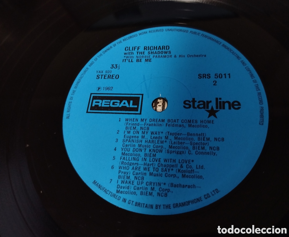 Discos de vinilo: Cliff Richard - Itll be me - Foto 3