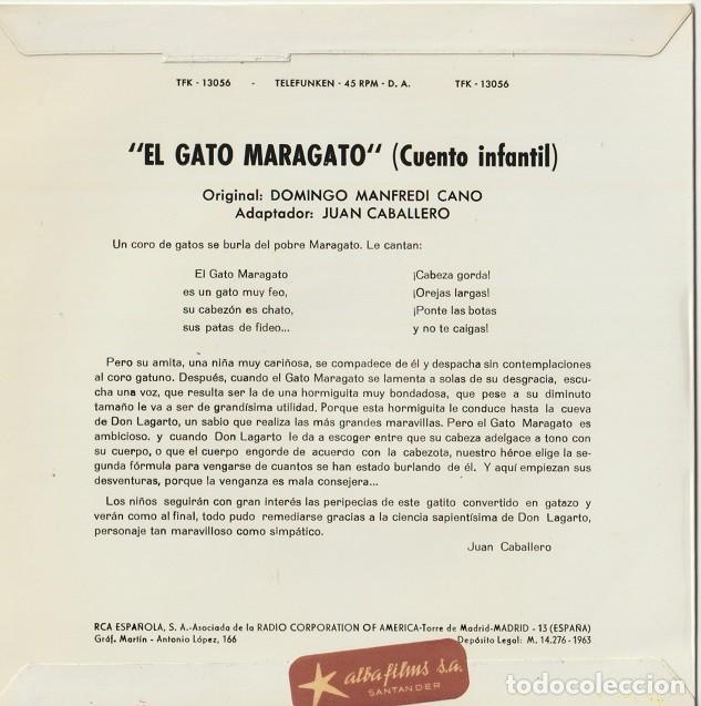 Discos de vinilo: EL GATO MARAGATO - E.P. - Foto 2