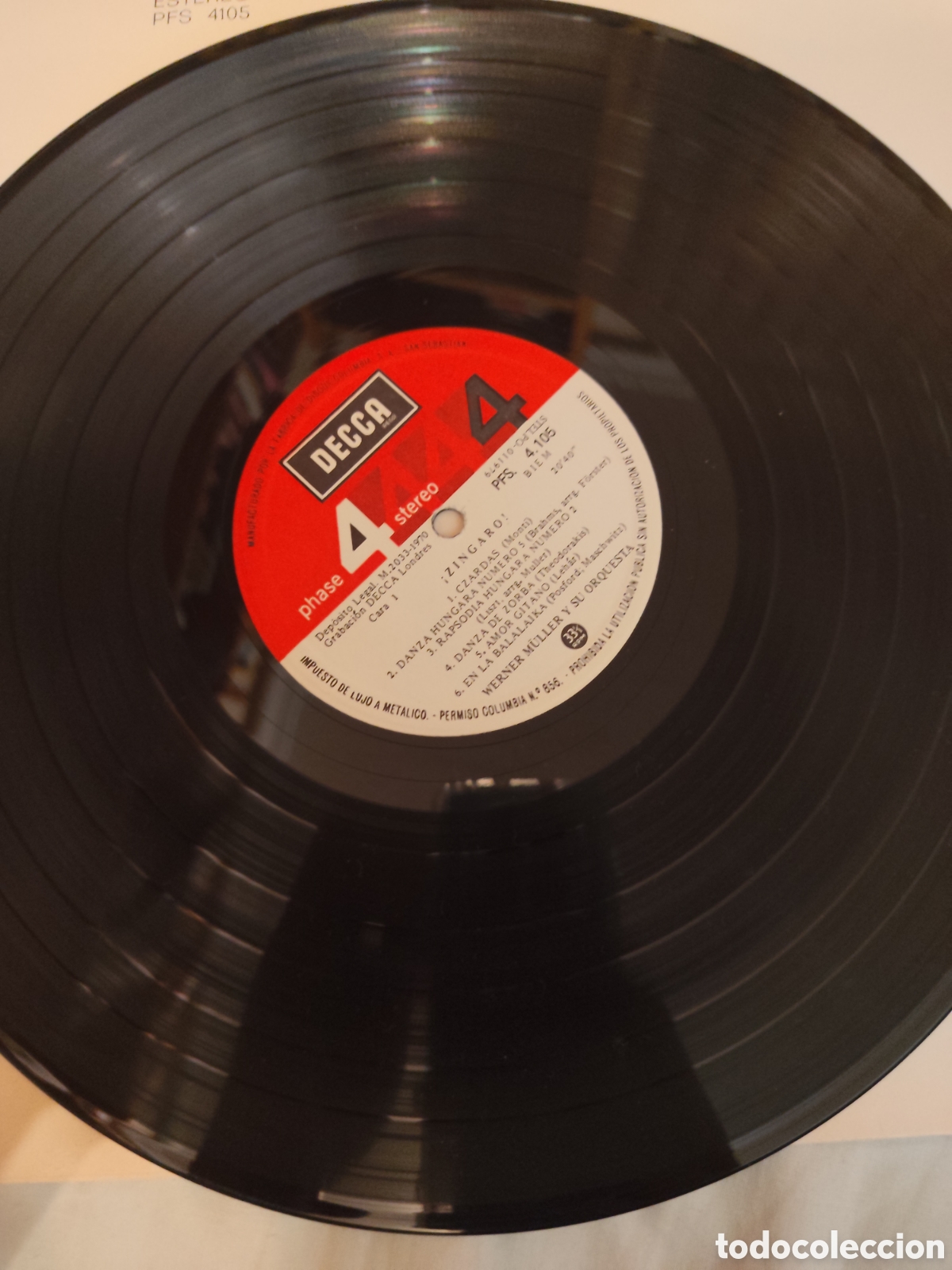 Discos de vinilo: Z&iacute;ngaro. Werner Muller y su orquesta - Foto 3