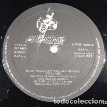 Discos de vinilo: De Blanc Maxi Single Hush C&aacute;llate Avatar 1983 - Foto 4