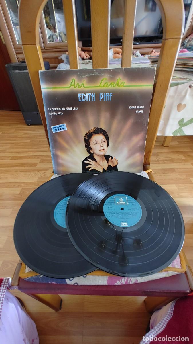 Discos de vinilo: EDITH PIAF-LP DOBLE ASI CANTA - Foto 1