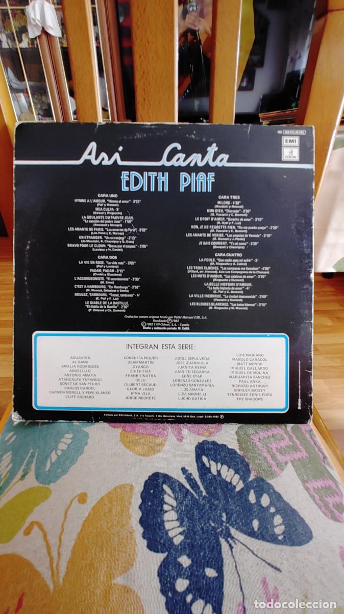 Discos de vinilo: EDITH PIAF-LP DOBLE ASI CANTA - Foto 2