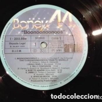 Discos de vinilo: Boney M Boonoonoonoos LP + p&oacute;ster 1981 - Foto 4
