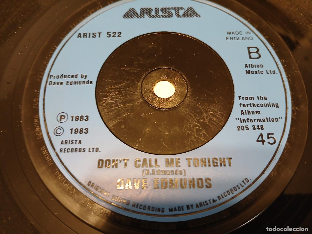 Discos de vinilo: Dave Edmunds -Slipping away- (1983) single - Foto 4