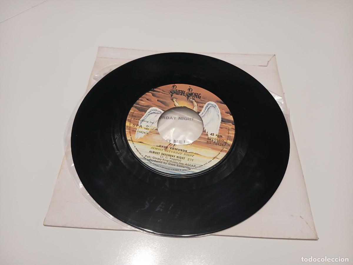 Discos de vinilo: Dave Edmunds -Almost saturday night- (1981) single - Foto 4