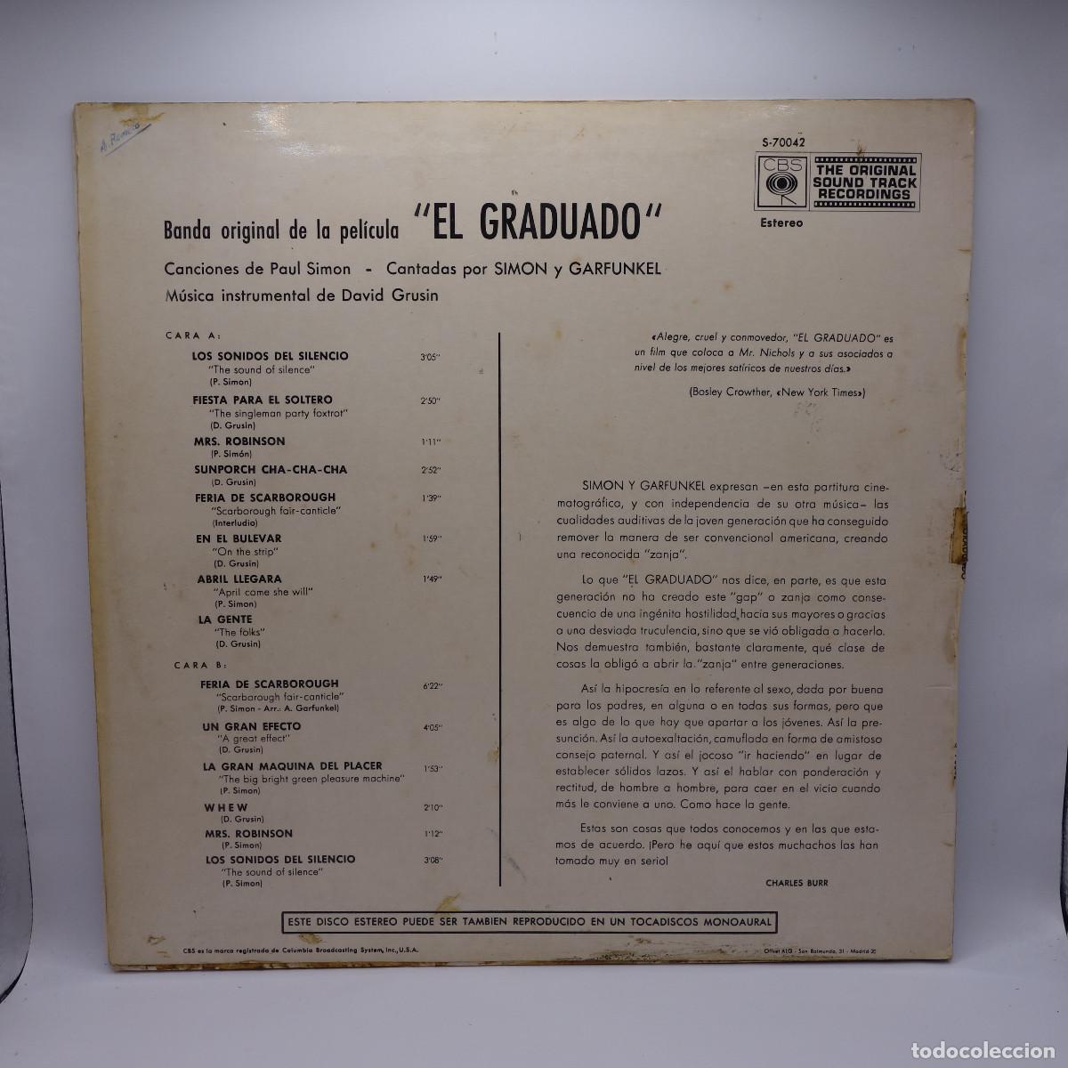 Discos de vinilo: EL GRADUADO - BSO - CBS - Foto 2