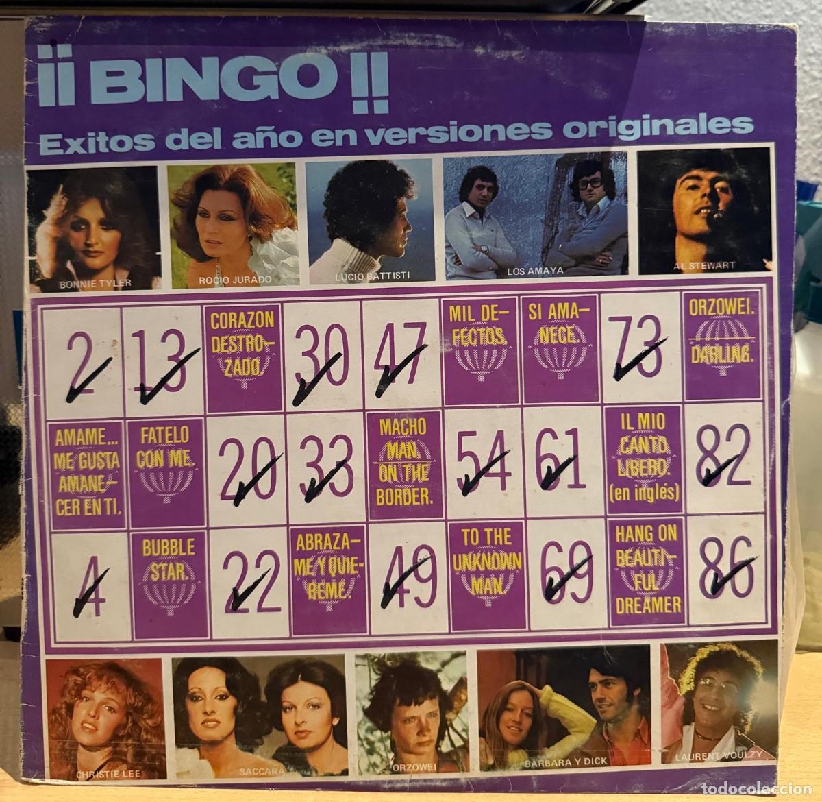 Discos de vinilo: Various &lrm;&ndash; &iexcl;&iexcl;Bingo!! Exitos Del A&ntilde;o En Versiones Originales. Disco vinilo. Edic. Spain. Vg/good - Foto 1