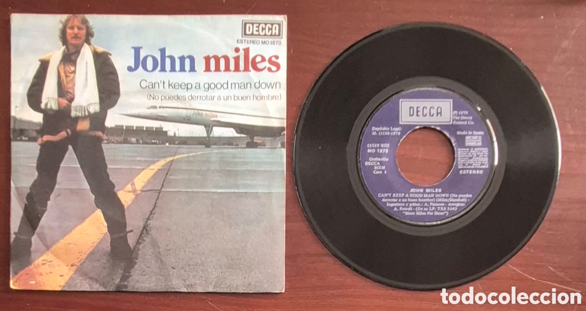 Discos de vinilo: SINGLE - JOHN MILES - CANT KEEP A GOOD MAN DOWN - 1979 ESPA&Ntilde;A - Foto 3