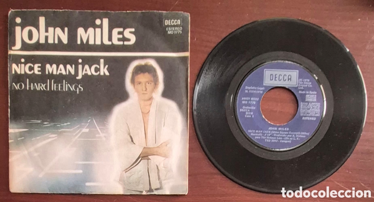 Discos de vinilo: SINGLE - JOHN MILES - NICE MAN JACK - 1978 ESPA&Ntilde;A - Foto 3