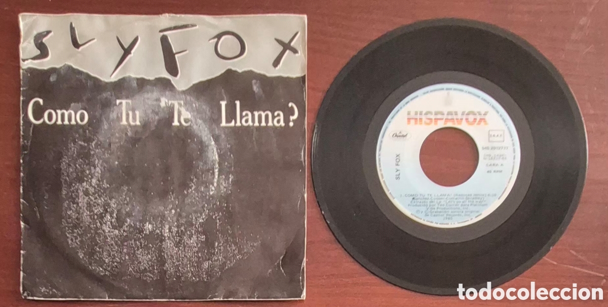 Discos de vinilo: SINGLE - SLY FOX - COMO TU TE LLAMA? - 1985 ESPA&Ntilde;A - Foto 3