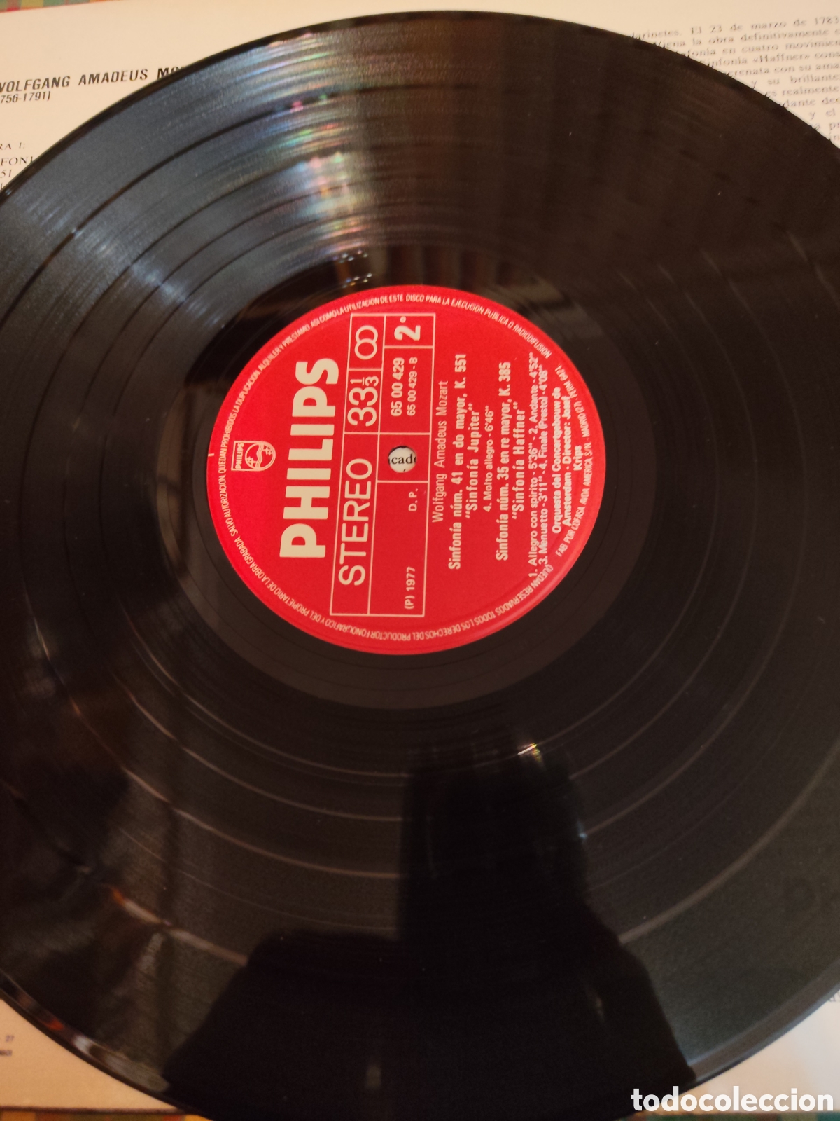 Discos de vinilo: Mozart Sinfon&iacute;a 41 y 35 - Foto 3