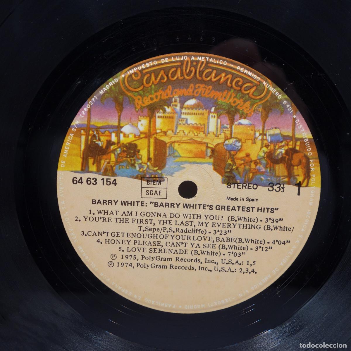 Discos de vinilo: BARRY WHITE - GREATEST HITS - Foto 5