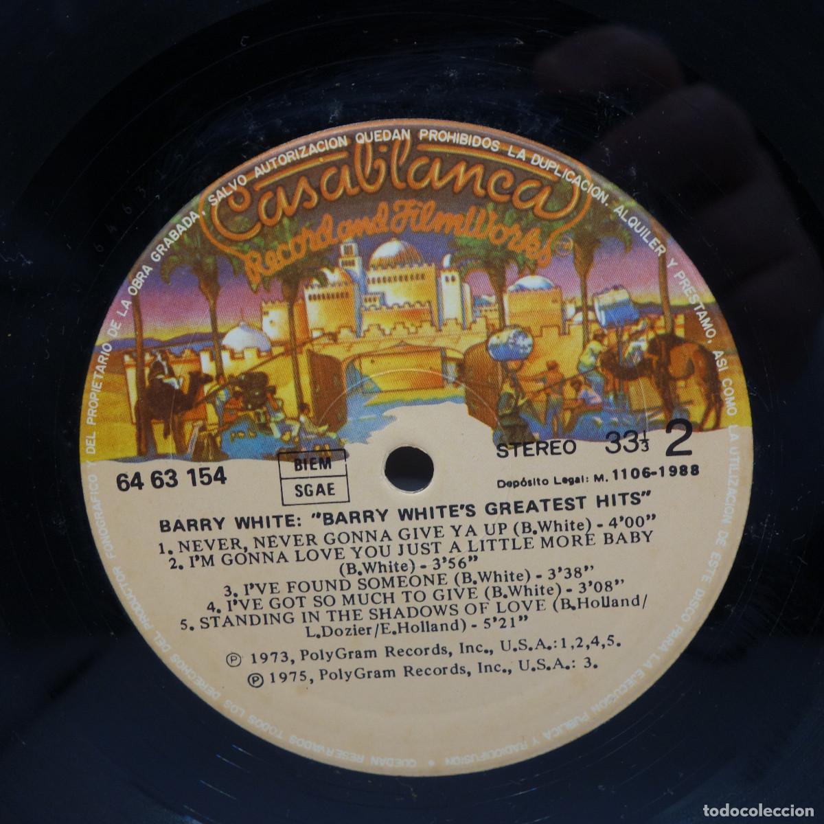 Discos de vinilo: BARRY WHITE - GREATEST HITS - Foto 7