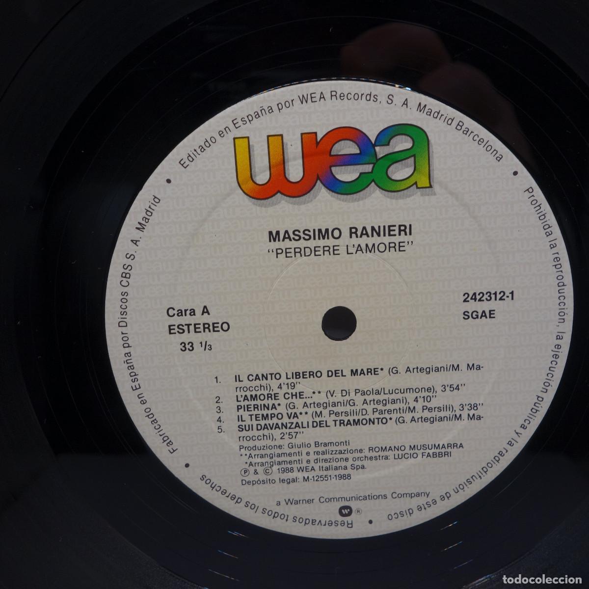 Discos de vinilo: MASSIMO RANIERI - PERDERE LAMORE - Foto 10