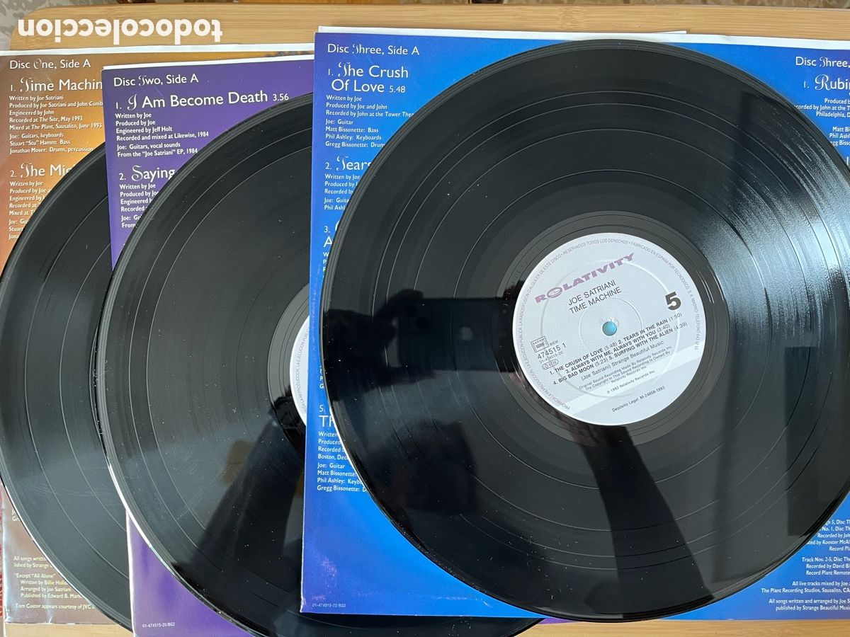 Discos de vinilo: JOE SATRIANI. Time machine (3 vinilo lp 1993) - Foto 3