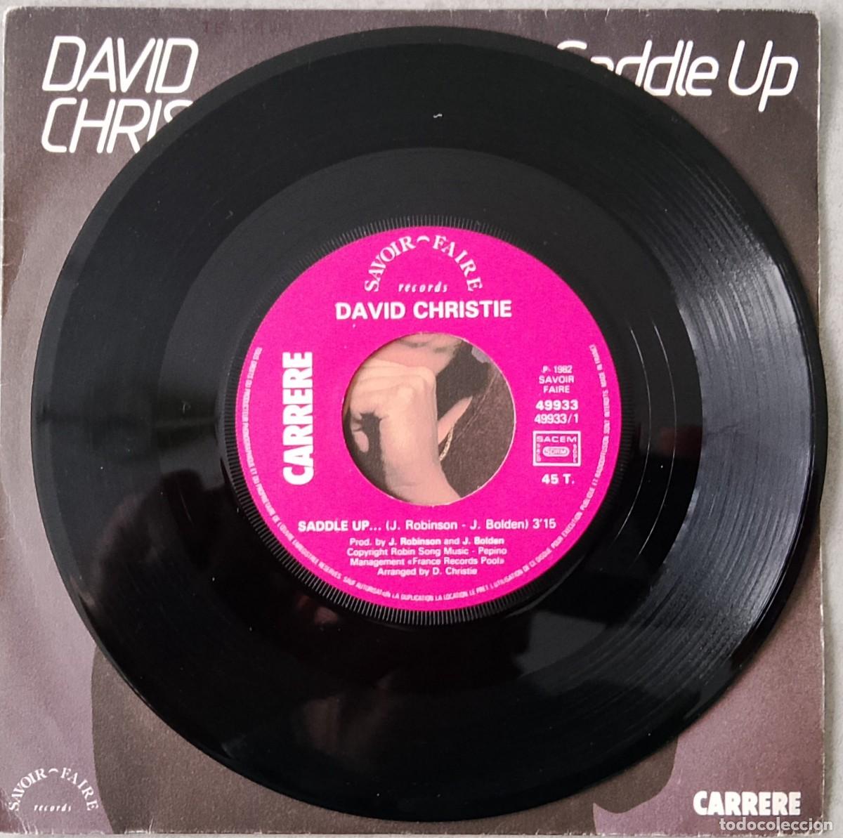 Discos de vinilo: David Christie. Saddle up. Vinilo single. - Foto 3