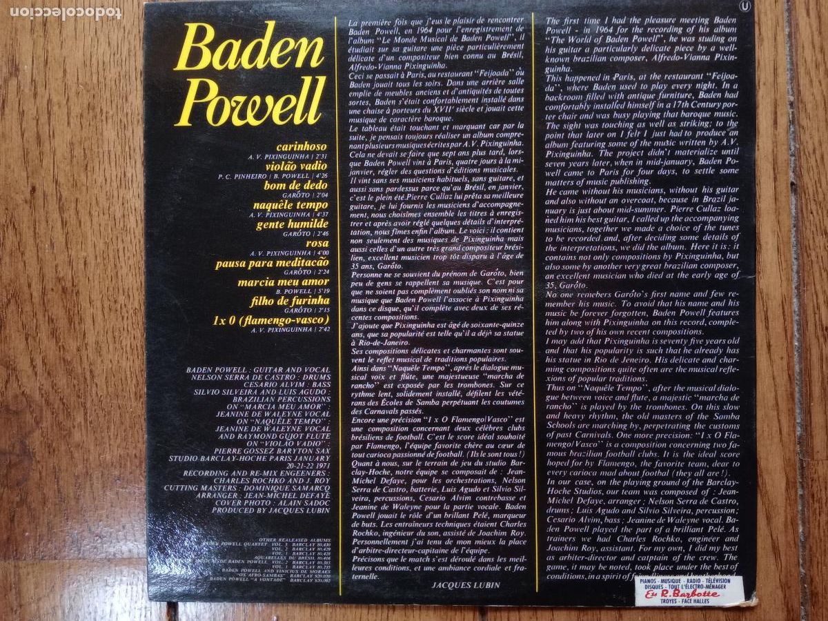 Discos de vinilo: Baden Powell - Baden Powell - Foto 2