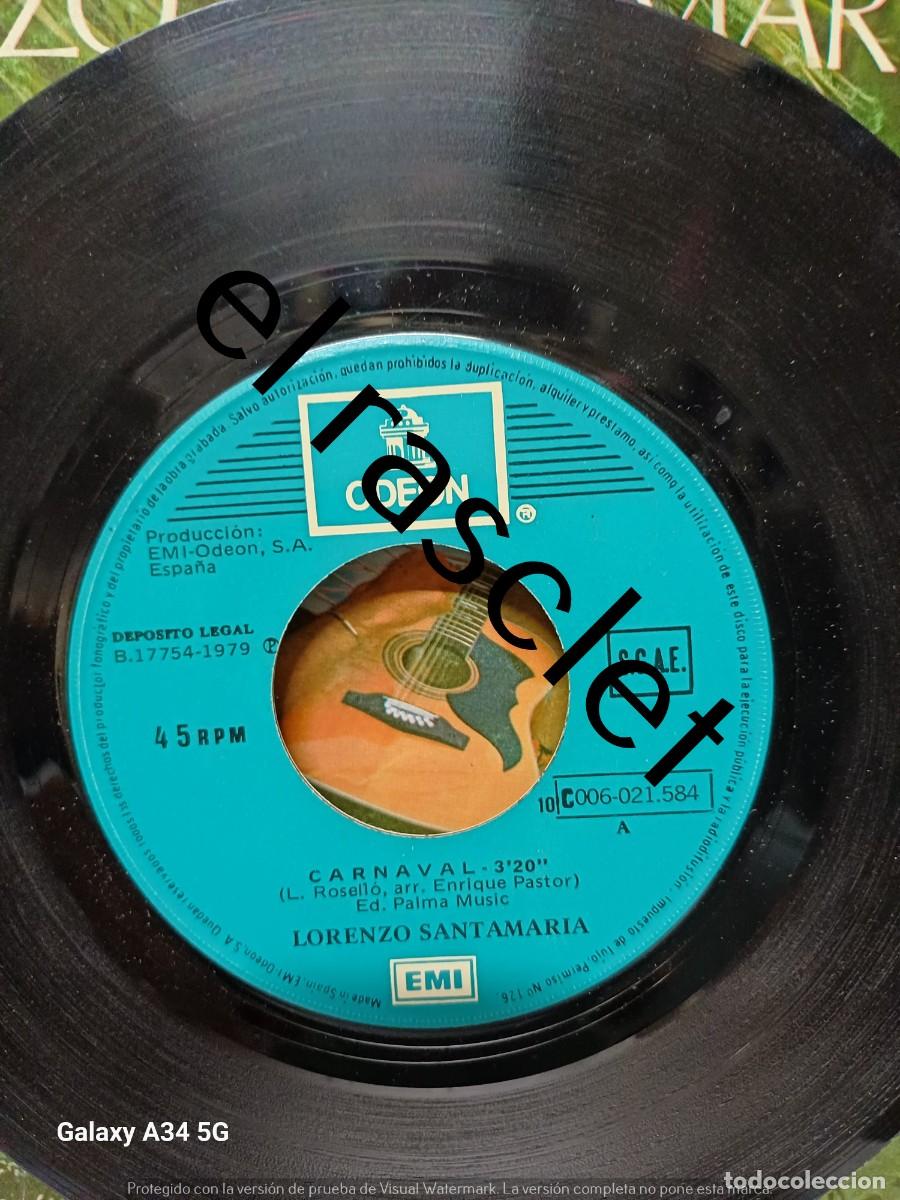 Discos de vinilo: SINGLE DE -LORENZO SANTAMARIA : CARNAVAL - Foto 3