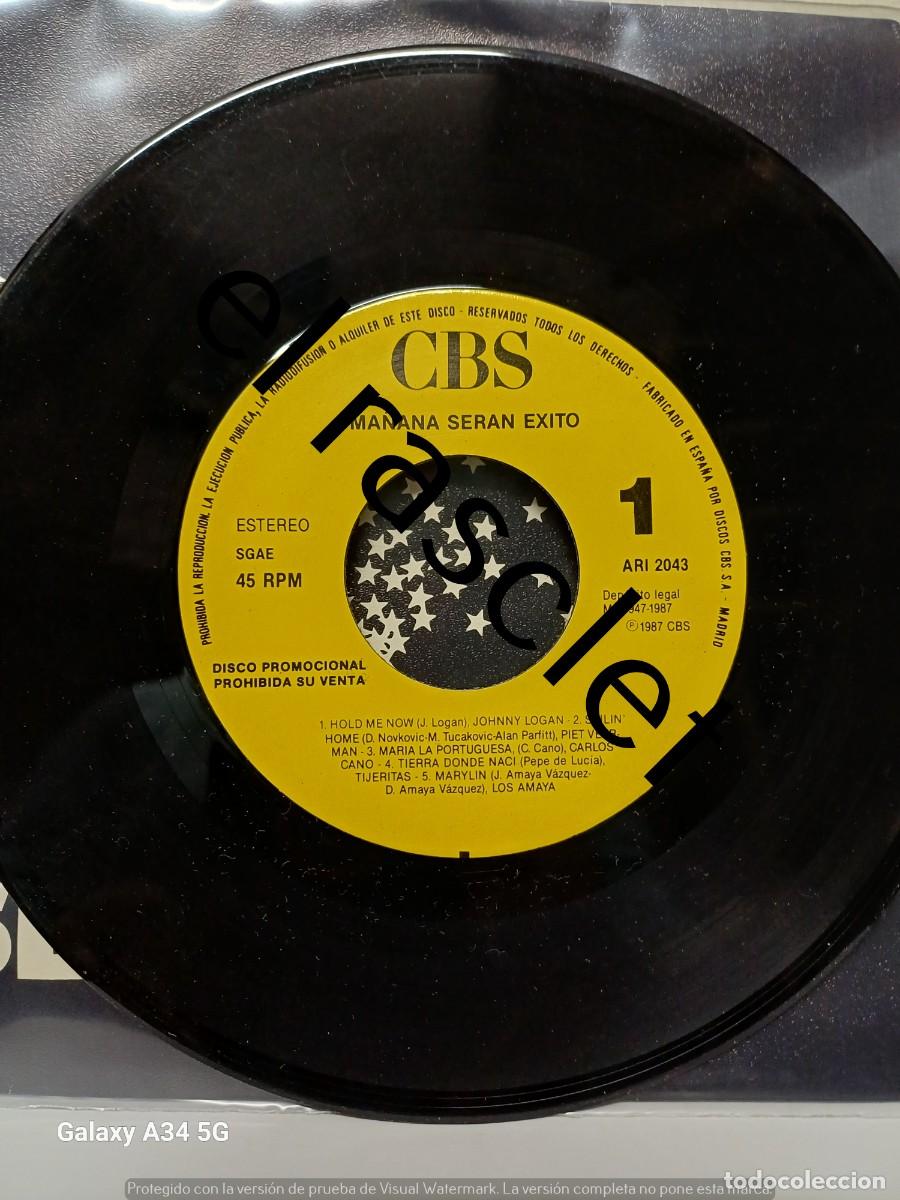 Discos de vinilo: SINGLE DE -CBS MA&Ntilde;ANA SER&Aacute;N EXITO - Foto 3