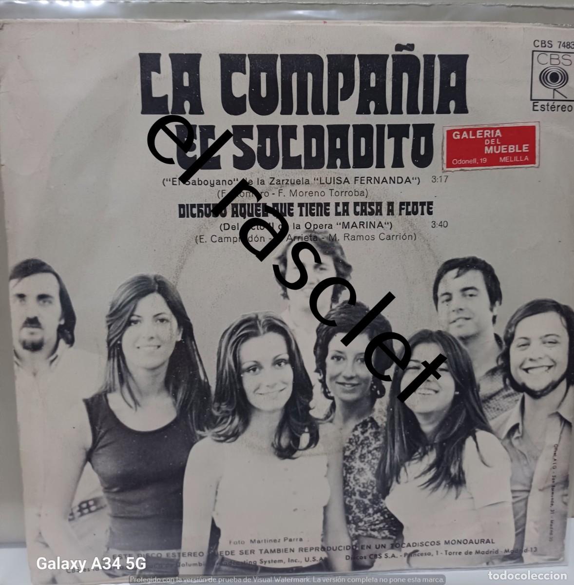 Discos de vinilo: SINGLE DE -LA COMPA&Ntilde;IA : EL SOLDADITO - Foto 2