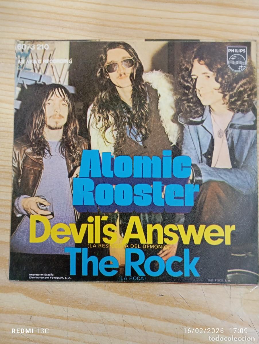 Discos de vinilo: SINGLE ATOMIC ROOSTER DEVILS ANSWER / THE ROCK EDICION ESPA&Ntilde;OLA MONO - Foto 2