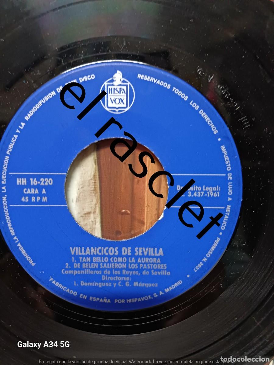 Discos de vinilo: SINGLE DE -VILLANCICOS DE SEVILLA - Foto 3