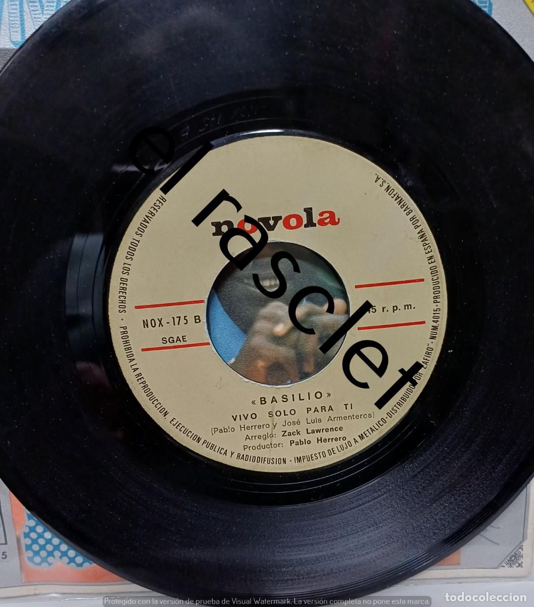 Discos de vinilo: SINGLE DE -BASILIO : VE CON EL - Foto 3