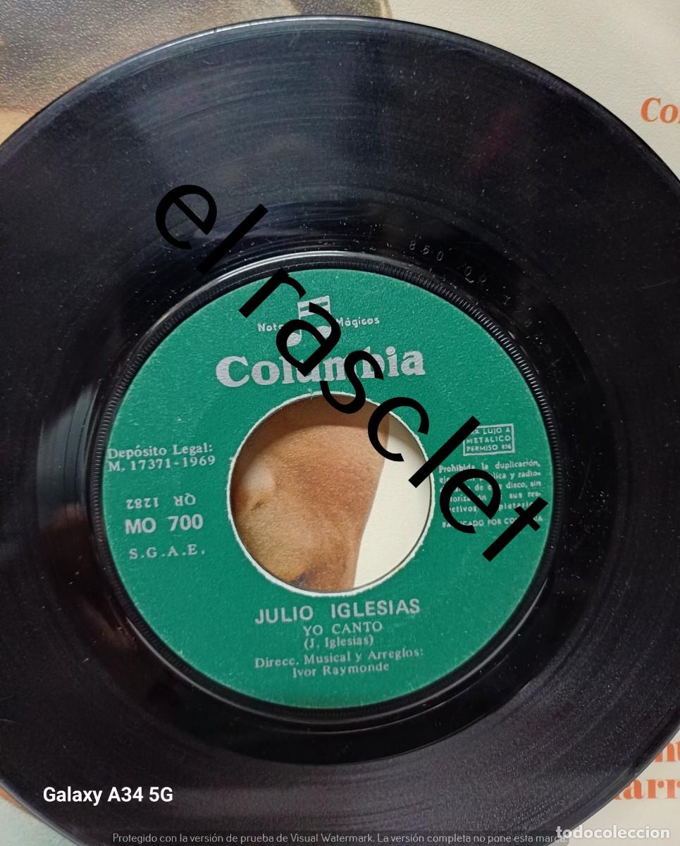 Discos de vinilo: SINGLE DE -JULIO IGLESIAS ; YO CANTO - Foto 3