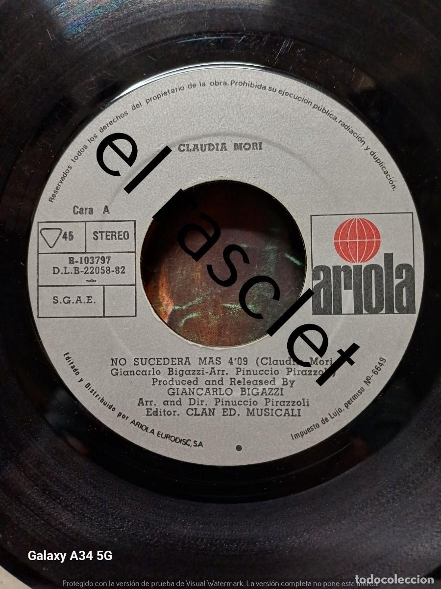 Discos de vinilo: SINGLE DE -CLAUDIA MORI - Foto 3