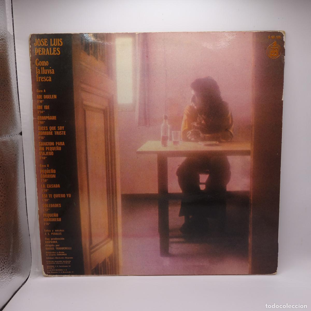 Discos de vinilo: JOSE LUIS PERALES - COMO LA LLUVIA FRESCA - Foto 2