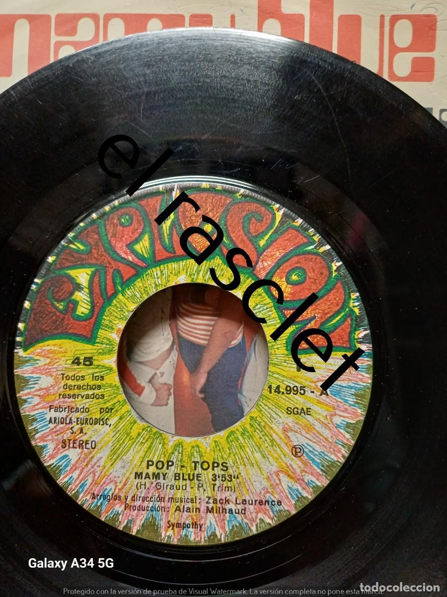 Discos de vinilo: SINGLE DE -POP-TOPS : MAMY BLUE - Foto 3