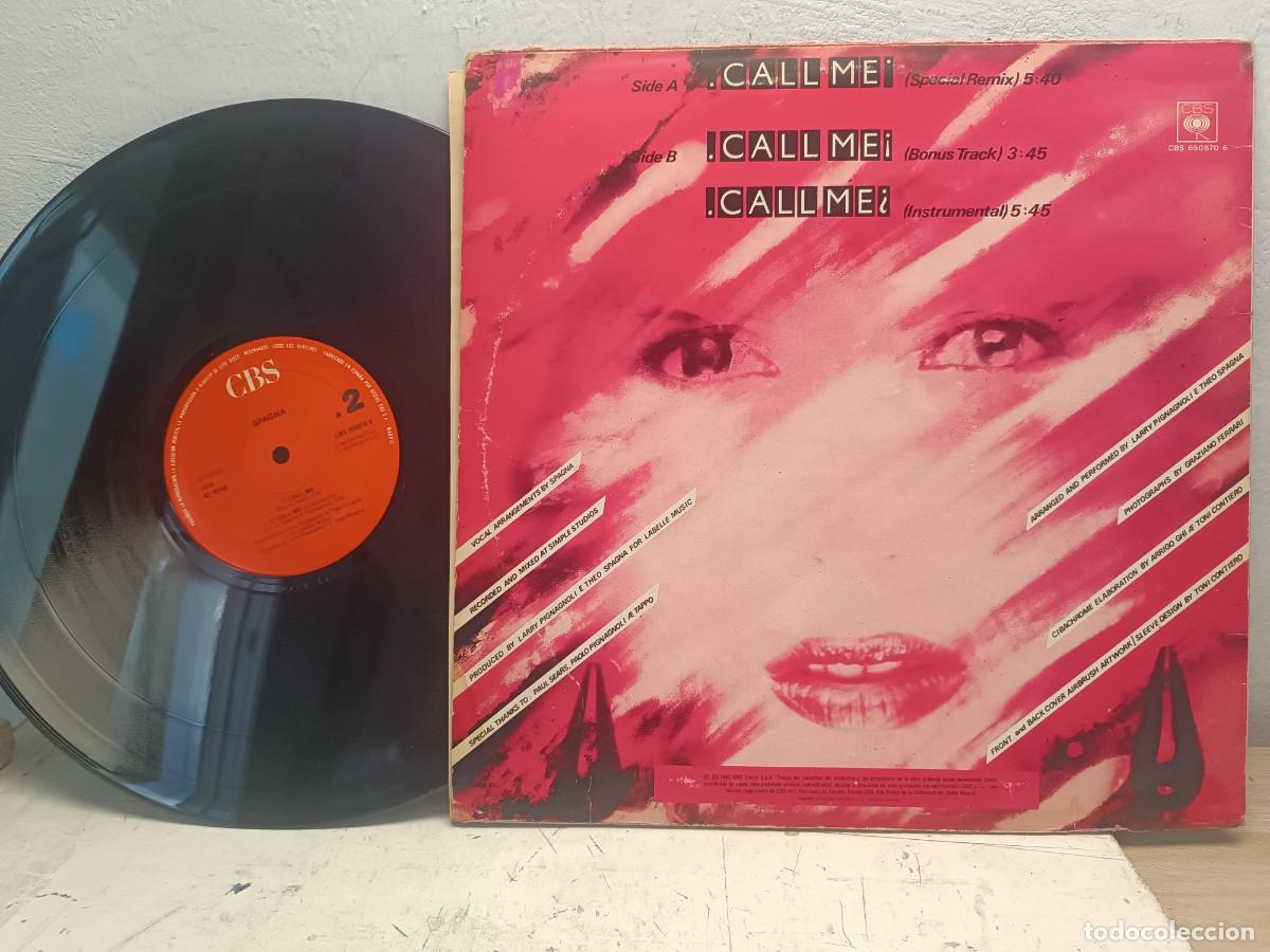 Discos de vinilo: SPAGNA - Call me MAXI 45 RPM LP - Foto 2
