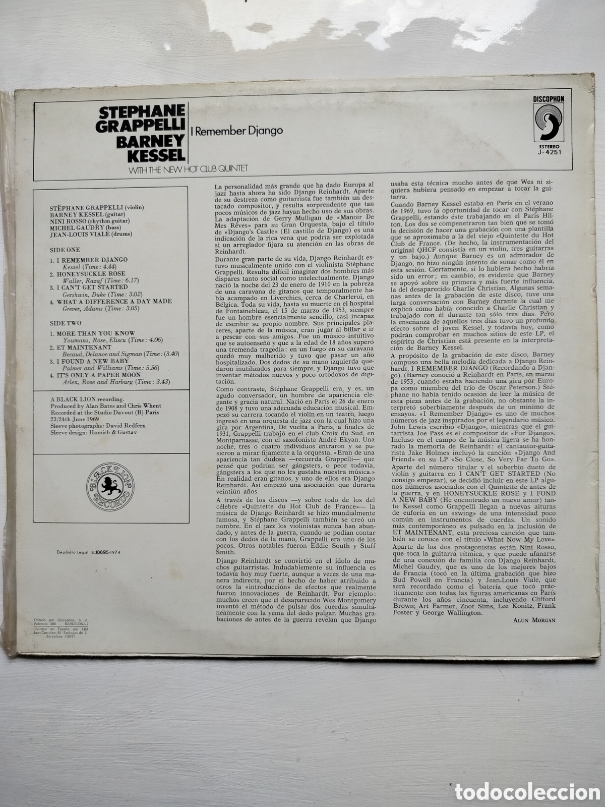 Discos de vinilo: S.Grapelli/B.Kessel LP - Foto 2