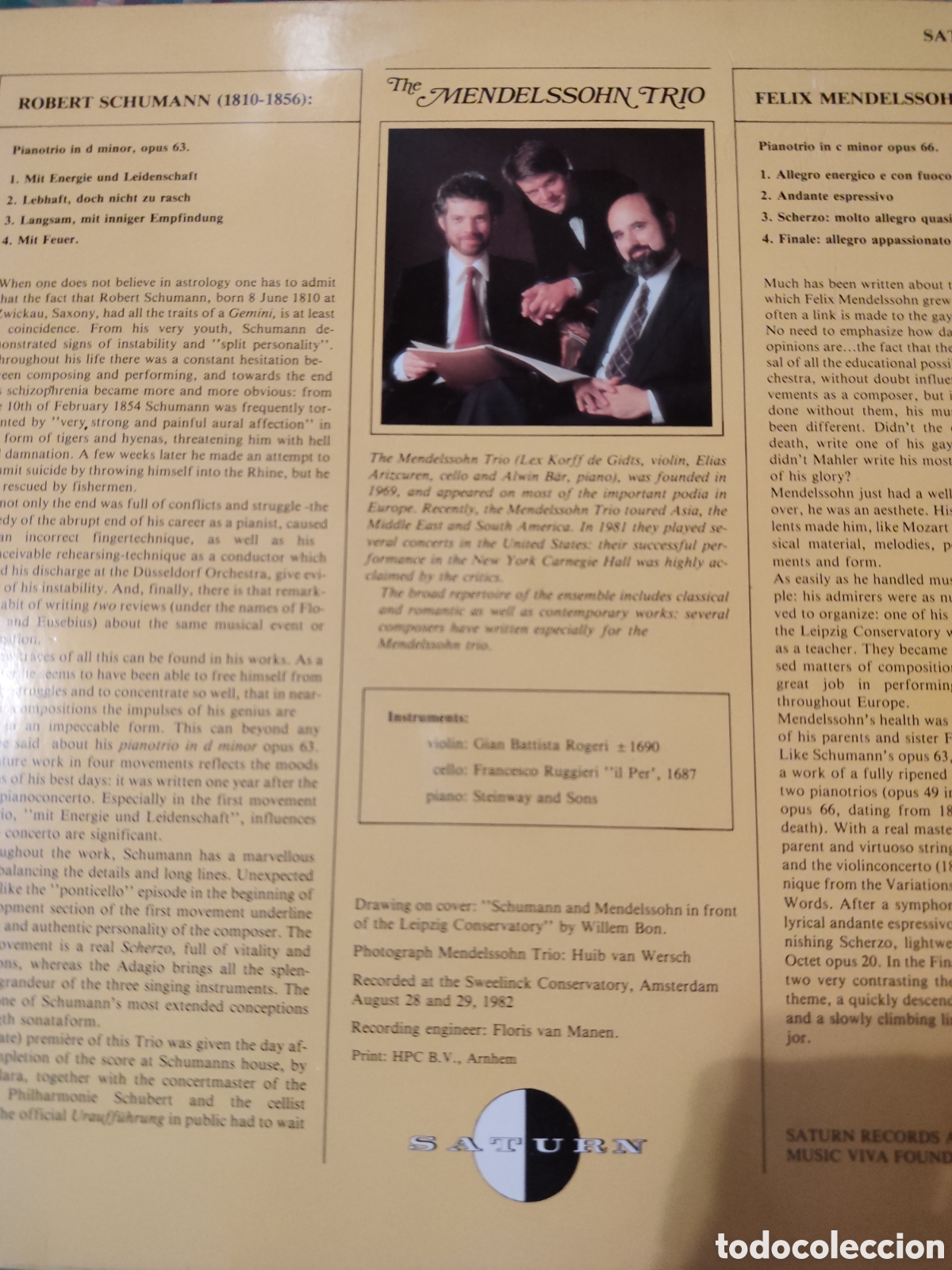Discos de vinilo: The Mendelssohn Trio - Foto 2