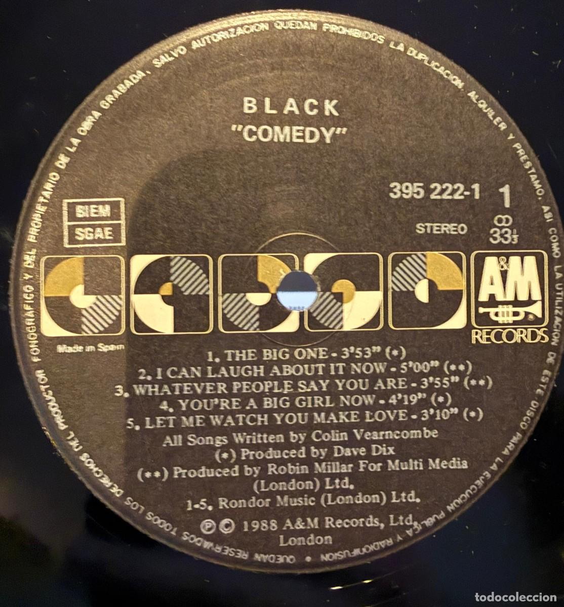 Discos de vinilo: Black &lrm;&ndash; Comedy. Disco vinilo. Edic. Spain. Vg+ vg+. 1988 - Foto 3