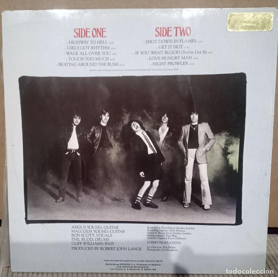 Discos de vinilo: AC/DC - HIGHWAY TO HELL - ATLANTIC 1979 - S90178 - Foto 2