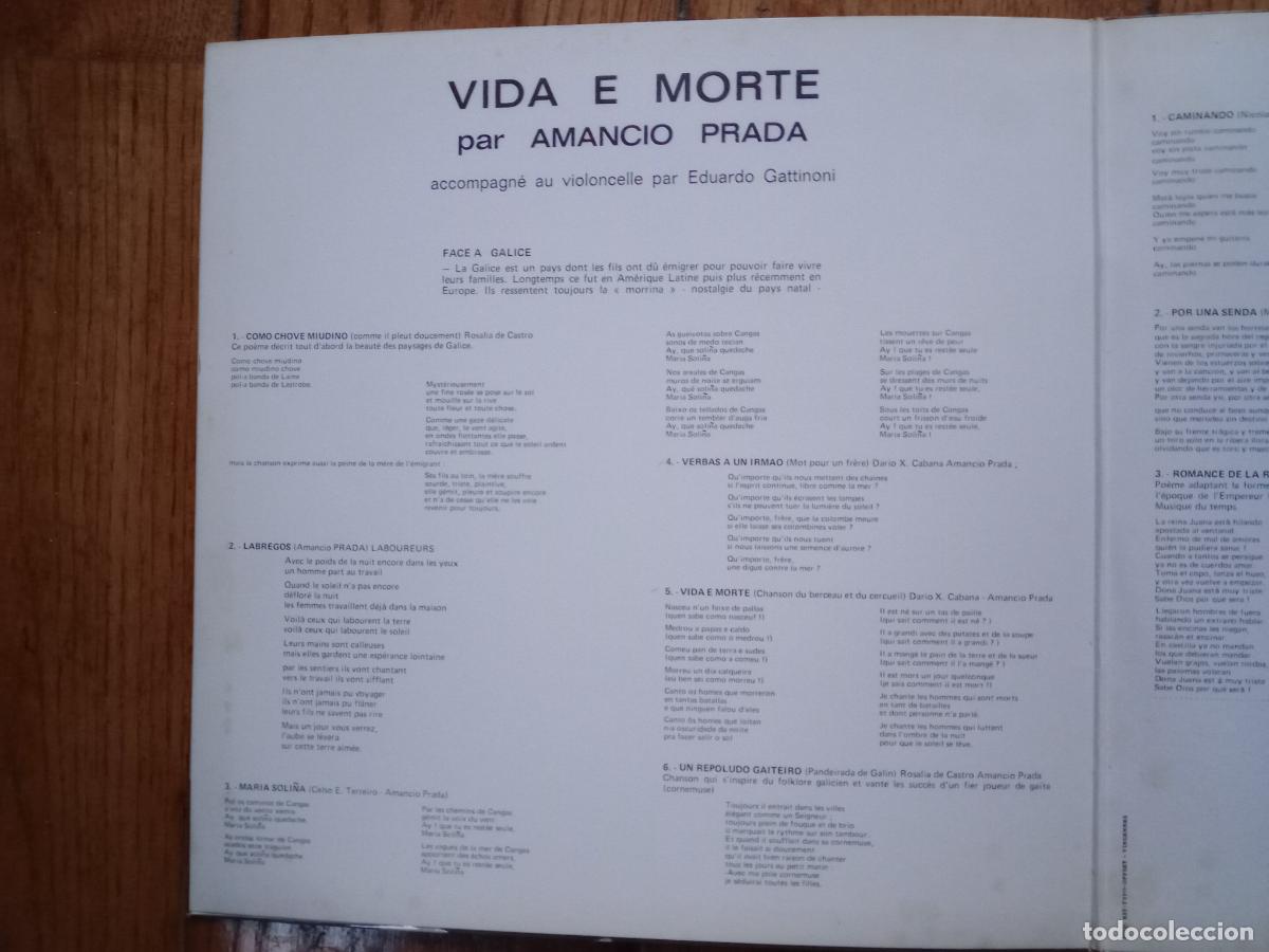 Discos de vinilo: Amancio Prada - vida e morte - Foto 2