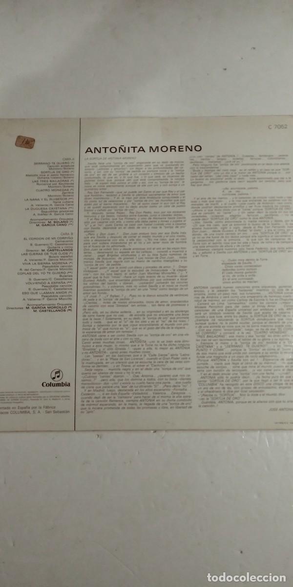 Discos de vinilo: Anto&ntilde;ita Moreno Sortija de oro - Foto 2