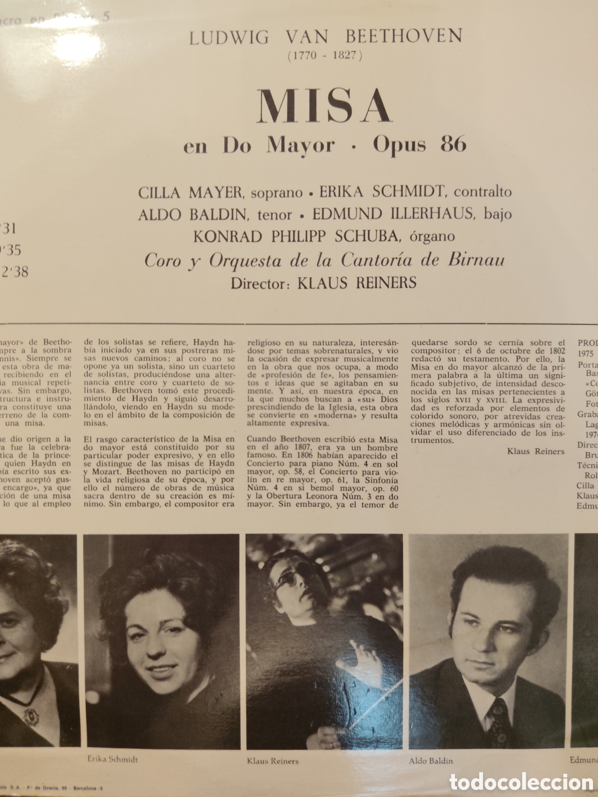 Discos de vinilo: Beethoven Messe C-Dur Op.86 - Foto 2