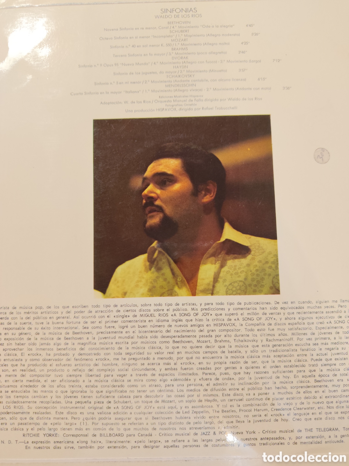 Discos de vinilo: Waldo de los r&iacute;os. Sinfonias - Foto 2