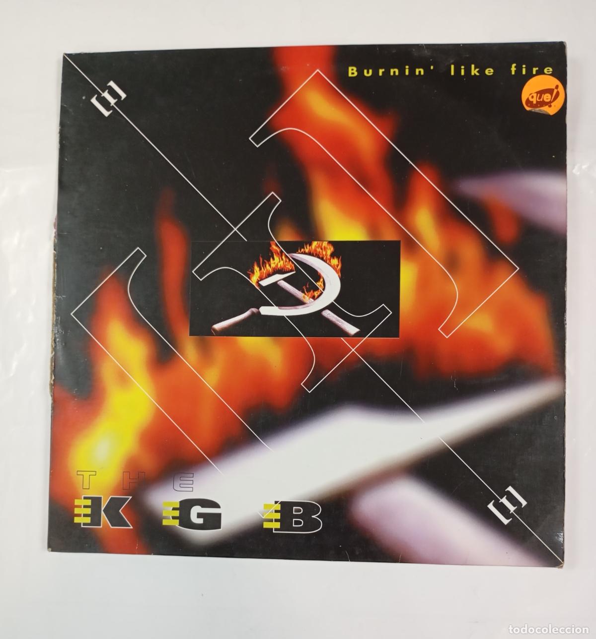 Discos de vinilo: BURNIN LIKE FIRE. THE KGB. MAXI-SINGLE. TDKDA14 - Foto 1
