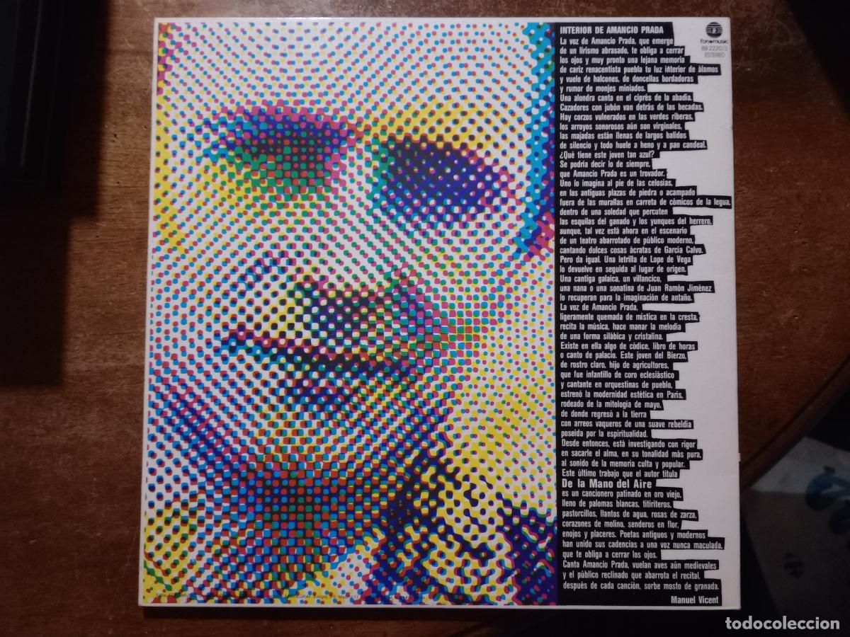 Discos de vinilo: Amancio Prada - de la mano del aire - Foto 4