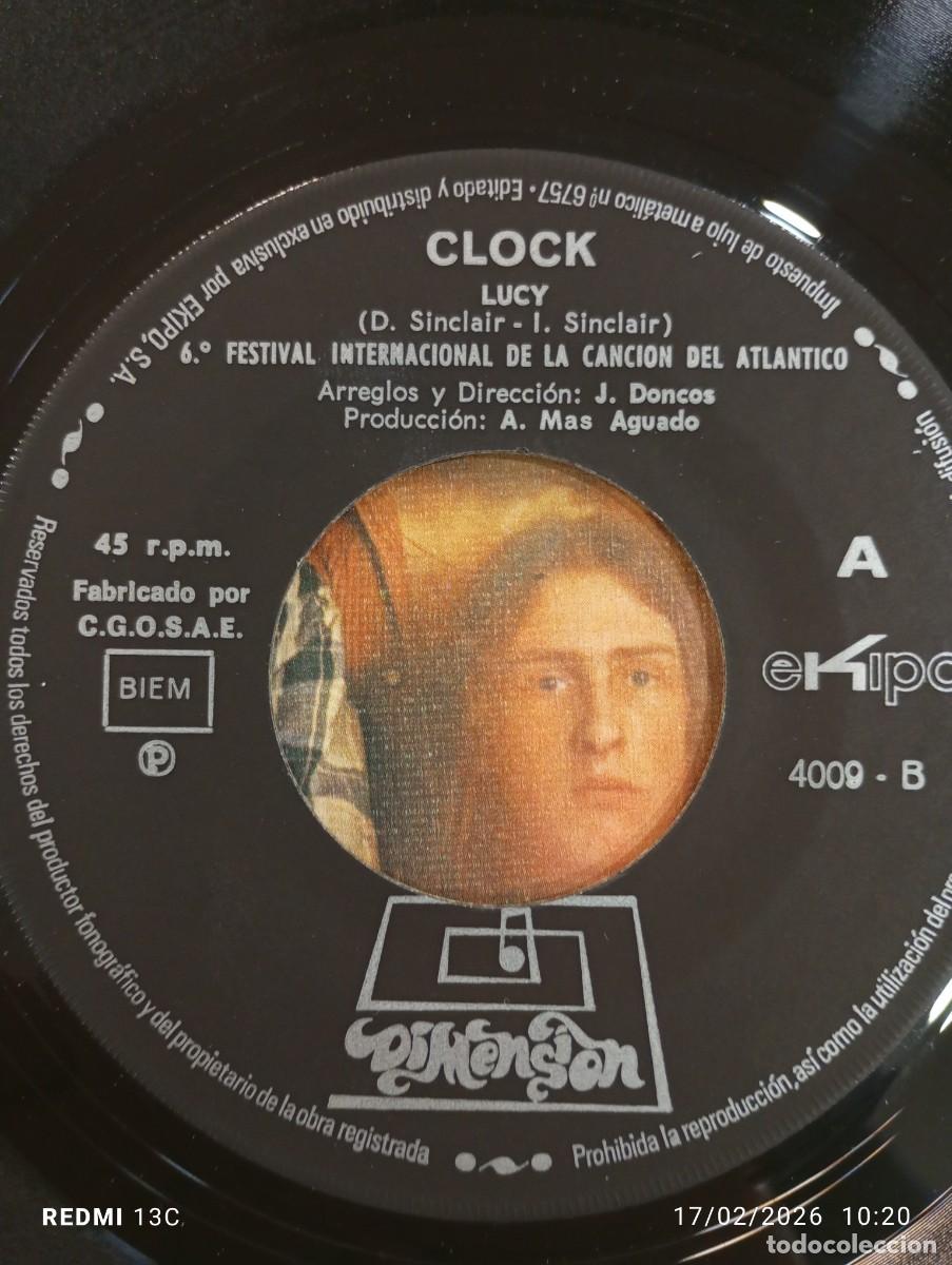 Discos de vinilo: SINGLE CLOCK. LUCY / ONE MORE TIME - UNA VEZ MAS - Foto 4
