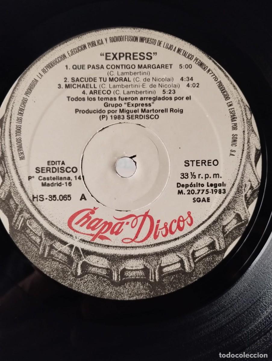 Discos de vinilo: EXPRESS Express (Chapa Discos HS-35.065, Espa&ntilde;a 1983) - Foto 3