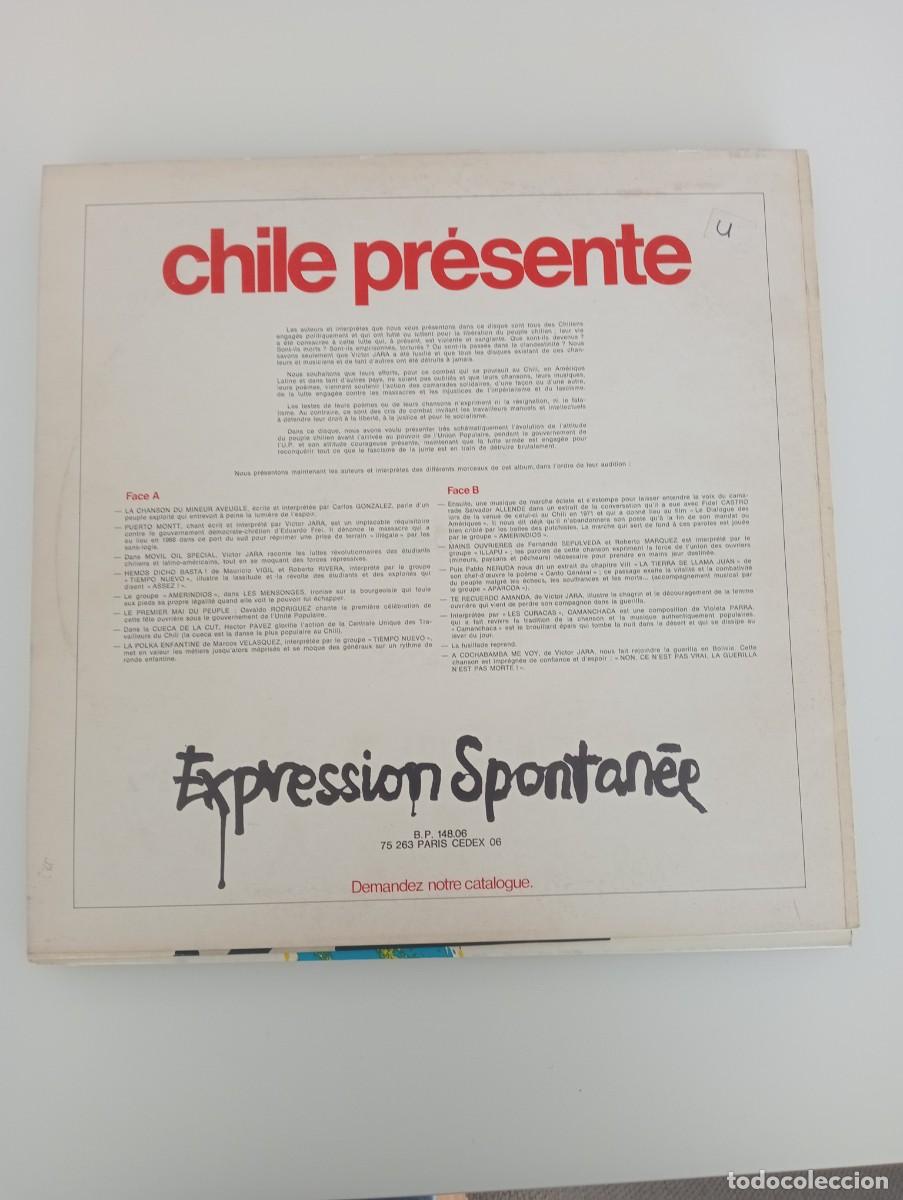 Discos de vinilo: Various - Chile Pr&eacute;sente (LP, Comp) 1973 - Foto 2