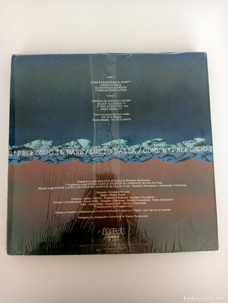 Discos de vinilo: Lucio Dalla - Come &egrave; Profondo Il Mare (LP, Album) insert - Foto 2